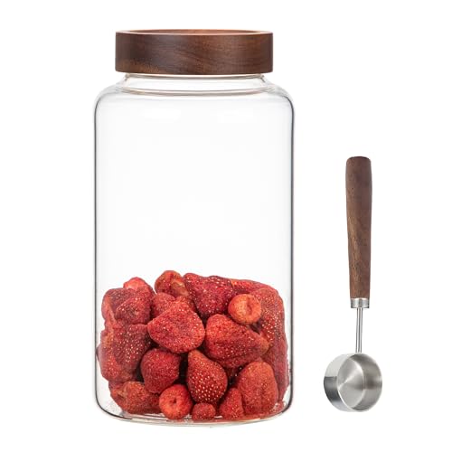 Large Glass Coffee Jars with Spoon