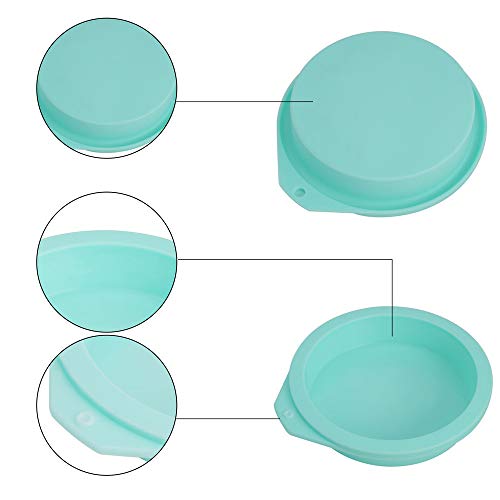 6 Pack Silicone Cake Molds 4 Inch Round Cakes Pans (6 Count)