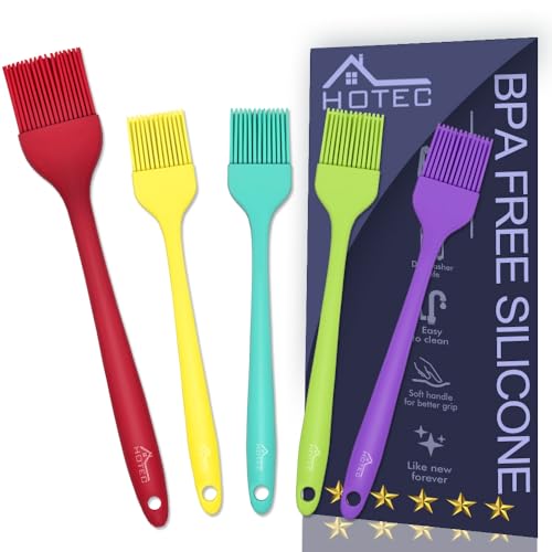 600℉ Heat Resistant BPA Free Silicone Marinading Meat Grill Basting Pastry Brush for Oil Butter Sauce Sausages Desserts Turkey Baster Grill Barbecue