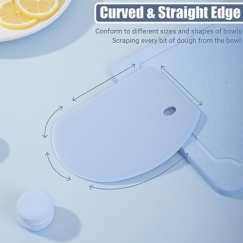Silicone Dough Scraper with Metal Core Flexible Bowl Scraper Bread Baking