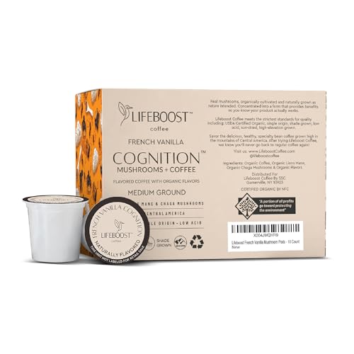 French Vanilla Cognition Mushroom Coffee Pods (10 Count)