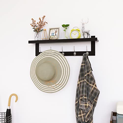 Coat Hooks with Shelf Wall