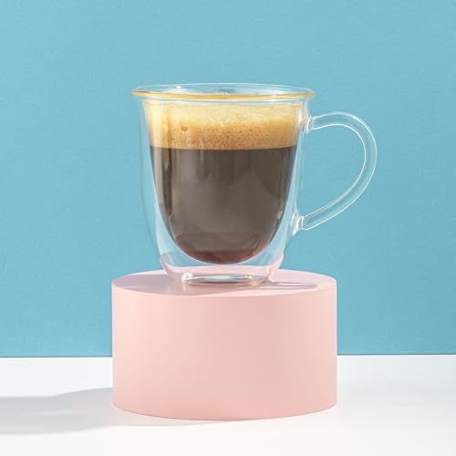 Serene Double Walled Insulated Glasses Coffee Mug (2 Count)