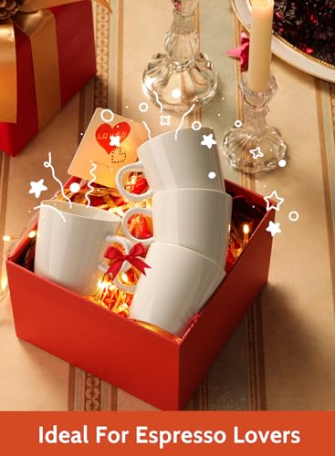 5oz Porcelain Espresso Cups Set of 4 (4 Count)