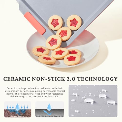 Non Stick Ceramic Baking Sheet Pan Set of 3 (3 Count)