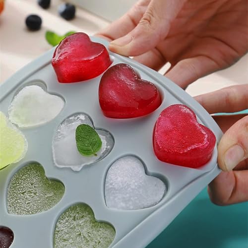 Heart Shaped Ice Cube Trays with Lid and Bins