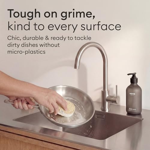 Cleaning Duo Bamboo Dish Brush Set and Natural Dish Sponges (7 Count)