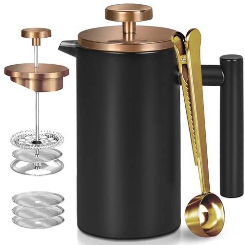 Black Large French Press Coffee Maker 50oz