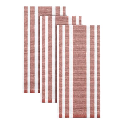 Premium Cotton Stripe Kitchen Towels 3 Pack (3 Count)