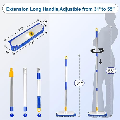 55" Extendable Floor Scrub Brush