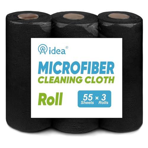 Microfiber Cleaning Cloth 165 Sheets 3 Roll (165 Count)