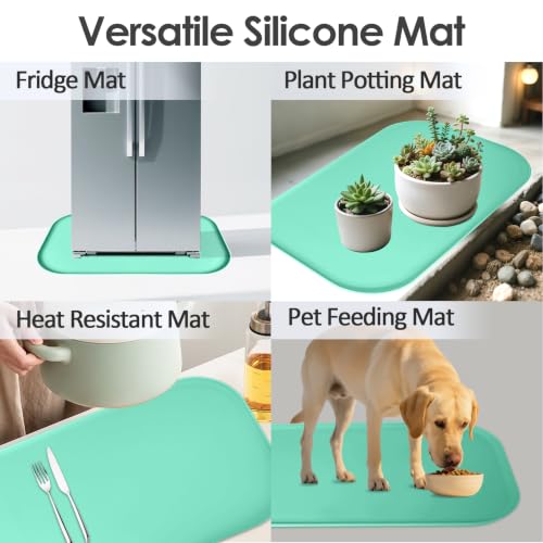 Silicone Coffee Maker Mat with Lip for Countertops