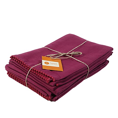 Kitchen Towels with Hanging Loop 100% Cotton Solid Kitchen Dish Cloths (6 Count)