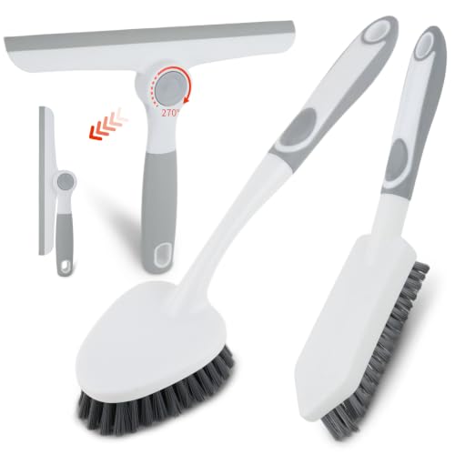 3 Pack Scrub Brush Set with Grout Brush (3 Count)