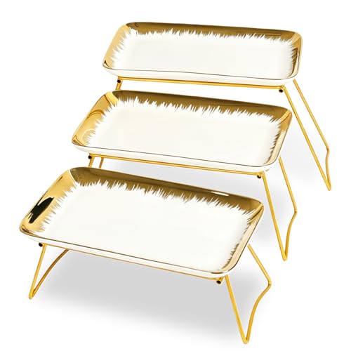 3 Tier Porcelain Serving Tray 12in