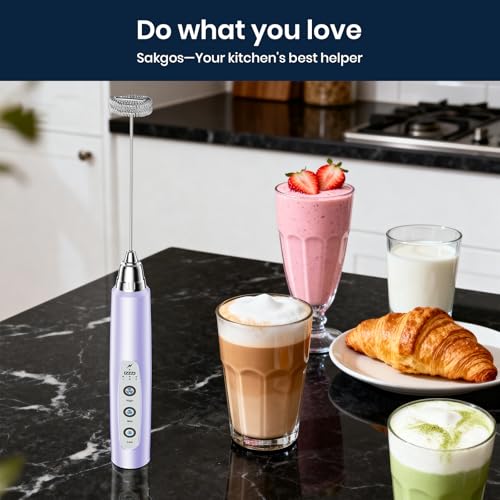 Milk Frother Handheld Rechargeable