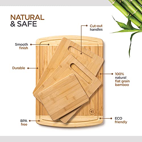 Bamboo Cutting Board Set of 4 (4 Count)