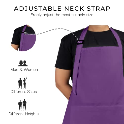 Pack of 2 Kitchen Aprons for Women with pockets 35x27 Inches Vintage Hairstylish aprons for Men