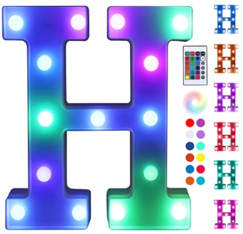 Colorful LED Letter Lights with Remote