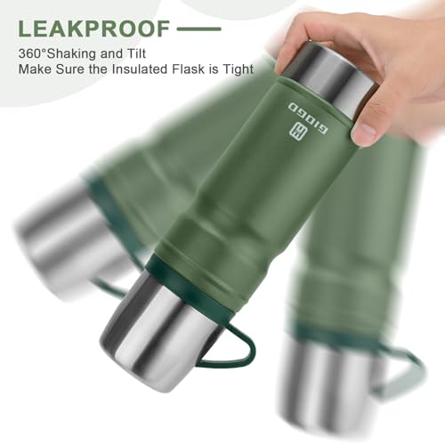 Vacuum Insulated Water Bottle Thermo Water Flask with Cup 680ml
