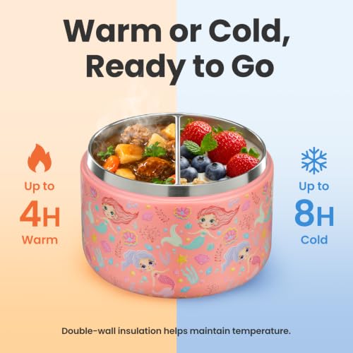12oz Insulated Vacuum Food Jar with Buckle Lid Wide Mouth Soup Thermo for Hot Food Kids Leakproof Stainless Steel Lunch Container