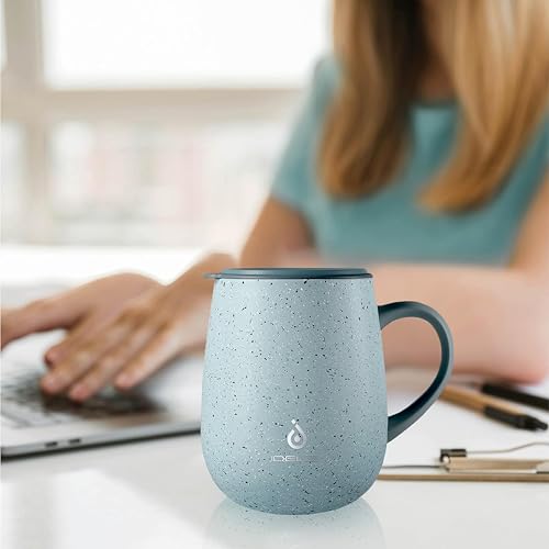16 oz Insulated Coffee Mug with Lid and Handle