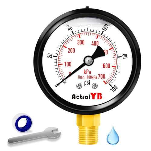 100 Psi Lead Free 2.5 Inch Pressure Gauge Stainless Steel Case