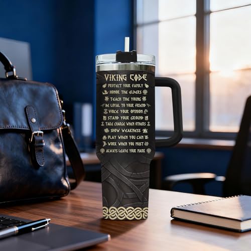 Valhalla Viking 40 oz Tumbler with Handle