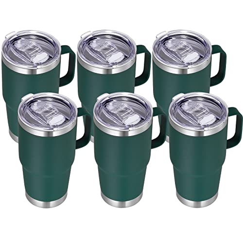 20 oz Tumbler Bulk with Handle Lid and Straw (6 Count)