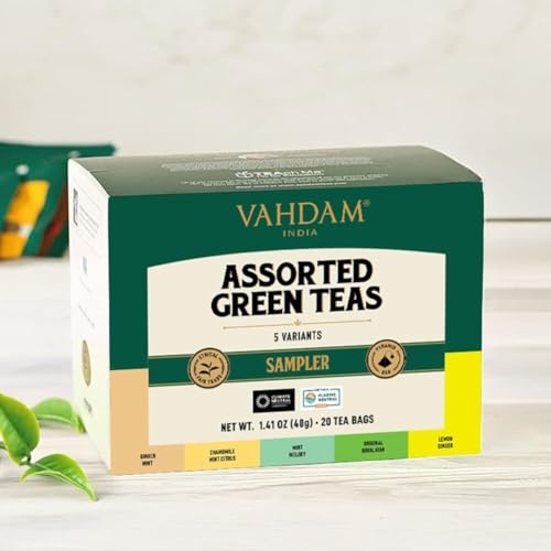 Assorted Green Tea Bags Sampler (20 Count)