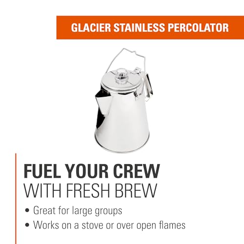 Percolator Coffee Pot I Glacier Stainless Steel Ultra (14 Count)