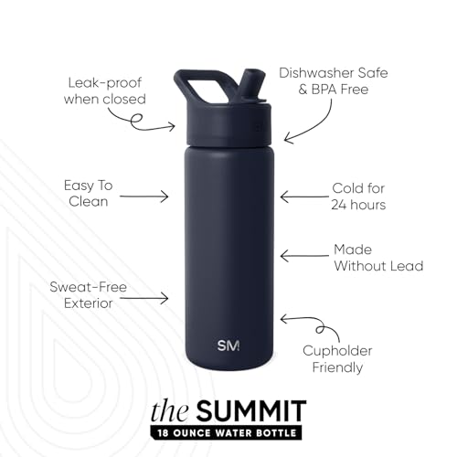Insulated Water Bottle with Straw