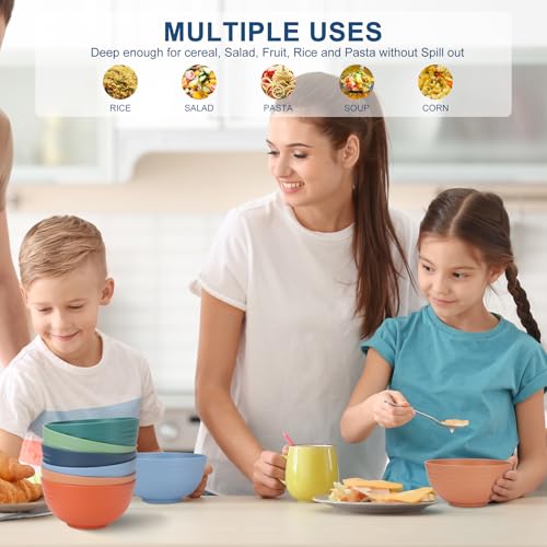 12 PACK BPA Free Unbreakable Plastic Cereal Bowls (26 Count)