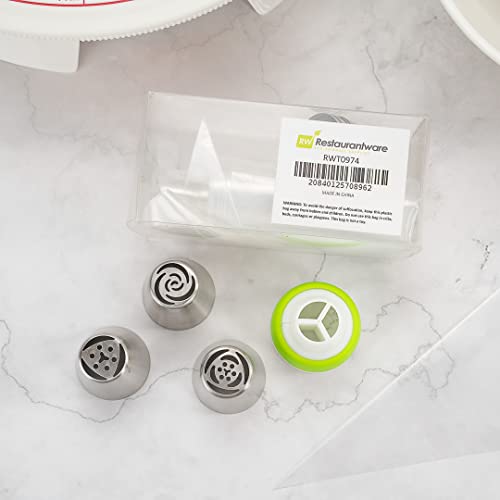 Pastry Tek Russian Piping Tips Set 18 Piece Durable Cake Decorating Kit (7 Count)