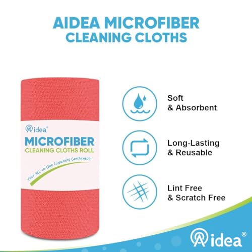 Microfiber Cleaning Cloth Roll (55 Count)