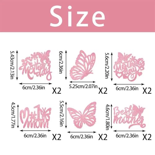 12Pcs Butterfly Cupcake Toppers
