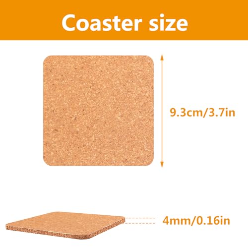 100 PCS Cork Coasters Bulk (100 Count)