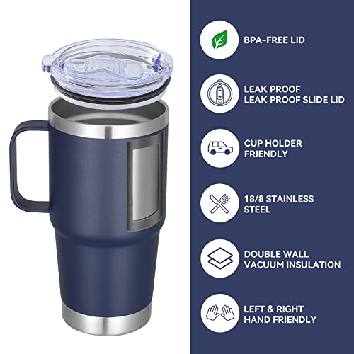 20 oz Tumbler Bulk with Handle Lid and Straw (6 Count)