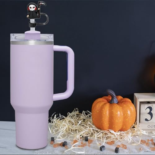 12 PCS Halloween Straw Toppers for Stanley 30&40 Oz Tumbler (12 Count)