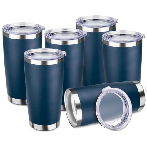 6 Pack 20oz Stainless Steel Travel Coffee Tumbler
