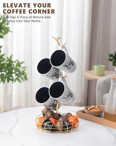 Gold Mug Holder & Mug Tree for Countertop