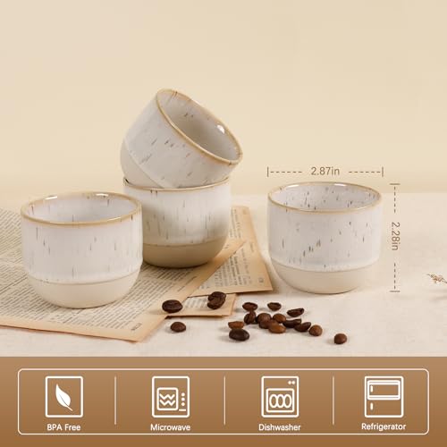 Ceramic Espresso Cups Set of 4 (4 Count)