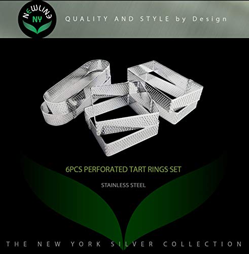 NewlineNY Stainless Steel 6 Pcs Perforated Oval