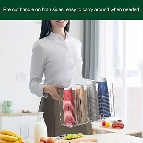 Disposable Coffee Cup Dispenser with Handles (4 Count)