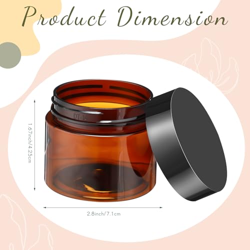 4 Pcs Plastic Jars Wide Mouth with Lids (4 Count)