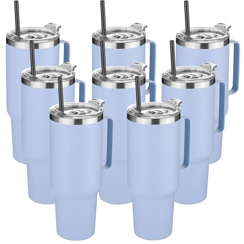 40 oz Stainless Steel Tumbler with Handle (8 Count)