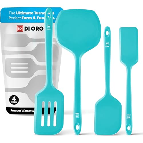 DI ORO Silicone Turner Spatula Set (4 Count)