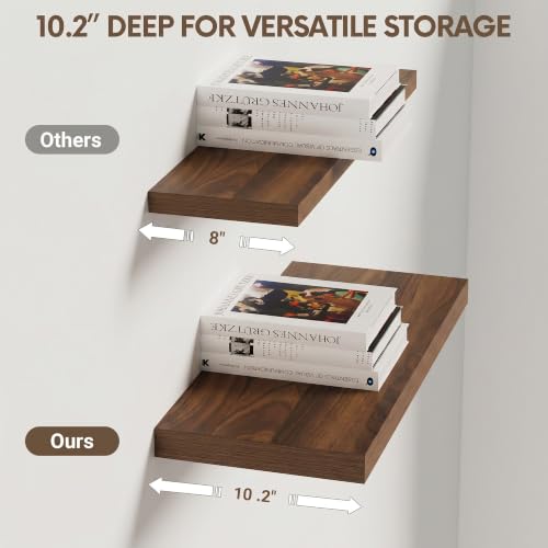 10 in Deep Floating Shelves 16” Set of 2 (2 Count)