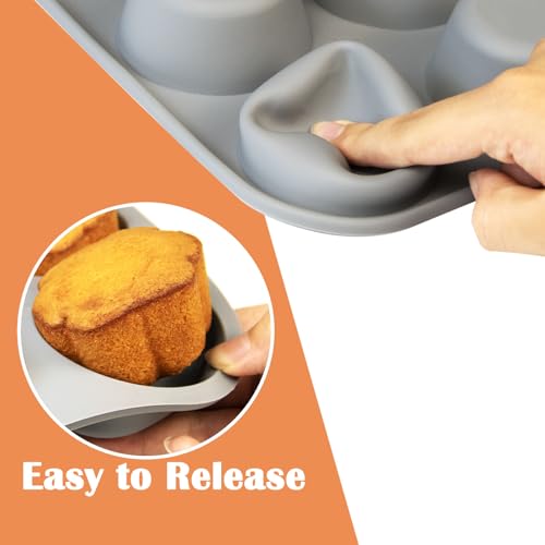 6 Cups Silicone Mini Muffin Pan Set