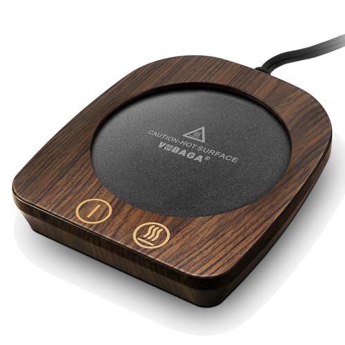 Wood Grain Coffee Cup Warmer & Mug Warmer for Desk